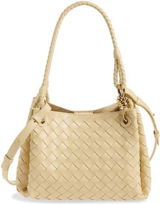 Bottega Veneta Small Parachute Intrecciato Leather Shoulder Bag in 9712 Tufo-Muse Brass at Nordstrom