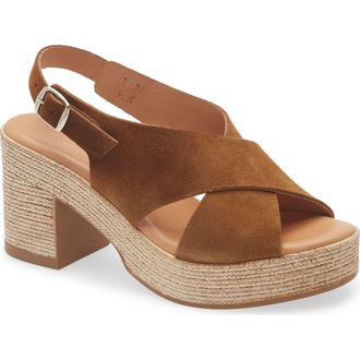 Cordani Marianne Slingback Platform Sandal in Roble Suede at Nordstrom, Size 8.5Us