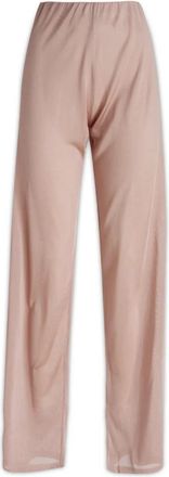 Maison Margiela Wijde Pijpen Broek: Geef je Stijl een Boost - Dames - Wijde Broeken - Roze - XS - Broeken