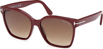 Tom Ford FT1312 IRIS-02 69F Womens Sunglasses Burgundy Size 56