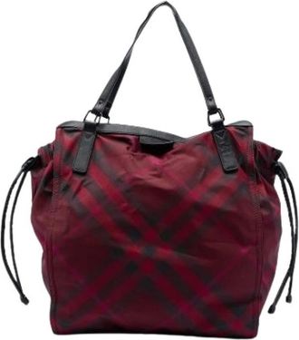 Burberry Pre-owned Buckleigh Tote Bag - Dames - Vintage Schoudertas - Rood - ONE Size - Leer - Vintage