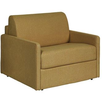 Vente-Unique Vente-unique - Poltrona letto a ribalta Materasso 14 cm in Tessuto Giallo - calife