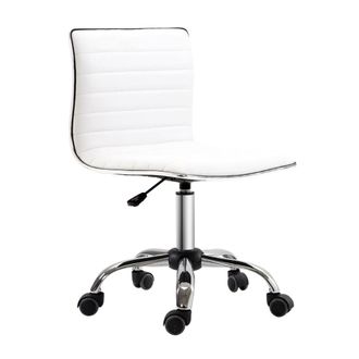 HOMCOM Silla de oficina 48x52x90 cm blanco