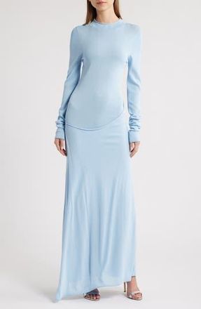 Lioness Resolution Long Sleeve Maxi Dress in Blue at Nordstrom Rack, Size X-Small