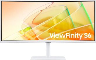 Samsung Monitor Profesional Ultraparon&aacute;mico Curvo Samsung Viewfinity S6 S34c650tau 34/ Uwqhd/ Multimedia/ Regulable En Altura/ Blanco