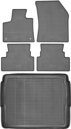 OEM Juego De Alfombrillas De Goma Para Coche Y Alfombrilla Para Maletero Para Opel Grandland X Crossover (2017)