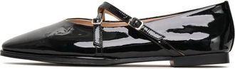Cesare Gaspari Leren Ballerinas Albina - Zwart - Dames - Ballerinas - Zwart - 40 EU - Leer - Schoenen