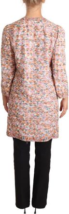 Dolce & Gabbana Womens Multicolor Floral Print Silk Trench Coat Jacket Clothing