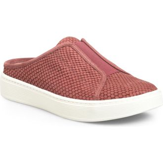 S&ouml;fft Beekon Snake Embossed Sneaker Mule in Brick at Nordstrom, Size 6.5