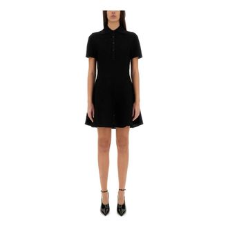 Givenchy Polo Collar Short Sleeves Dress - Dames - Jurken - Zwart - Maat: M