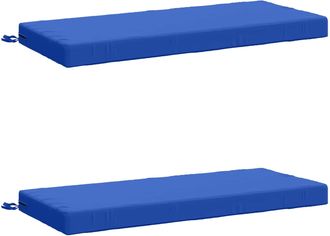 vidaXL Cojines Para Banco De 2 Piezas Soest 2 Uds. 100% Poli&eacute;ster Vidaxl