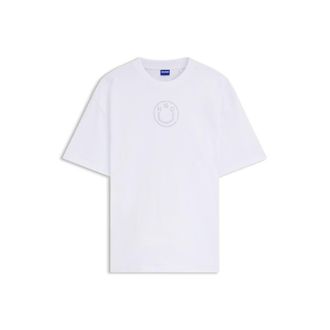 HUGO BOSS Cotton-jersey T-shirt with rhinestone Happy HUGO