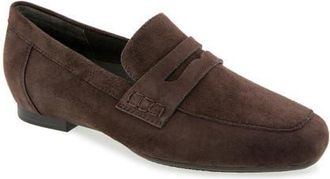 Munro Emily Penny Loafer in Dark Chocolate Suede at Nordstrom, Size 10.5