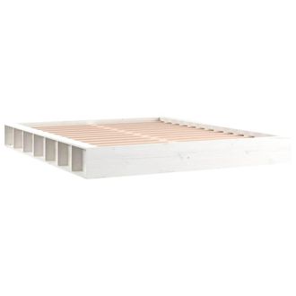 Berkfield Home Beautiful Bed Frame White 160x200 cm Solid Wood
