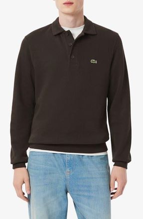 Lacoste Cotton Rib Polo Sweatshirt in Port 0 at Nordstrom, Size 6