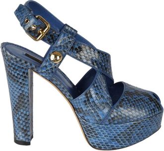 Louis Vuitton Womens Leather Peep-Toe Platform Sandal - 10S (Authentic Pre- Loved)