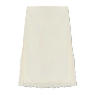 R&oacute;he Midi Skirts, female, Beige, Size: XS Lace-trimmed Silk Skirt