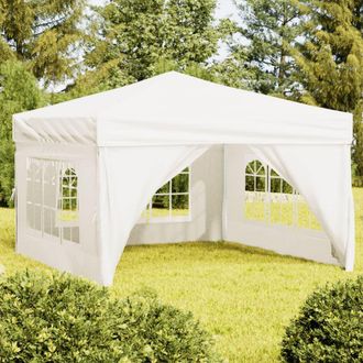 Berkfield Home Folding Party Tent with Sidewalls Cream 3x3 m in Beige