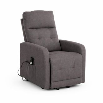 Decorspace Poltrona cygnus Con Recliner Elettrico Doppio Motore E Rivestimento In Tessuto Per Interno -marrone