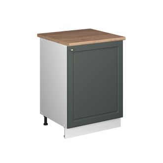 Vicco Mueble Bajo De Cocina Fame-line, Verde Dorado Casa De Campo/blanco, 60 Cm 1 Puerta Con Encimera, Vicco