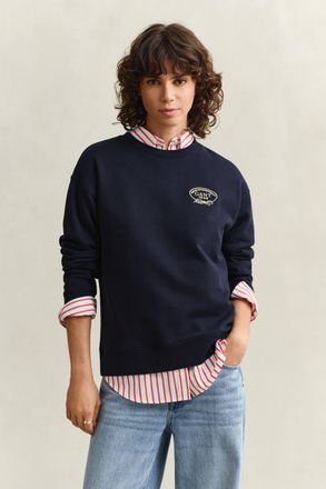 GANT Women Rope Graphic Sweatshirt (XXL) EVENING BLUE
