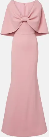 Elie Saab Abito lungo in cady con mantella