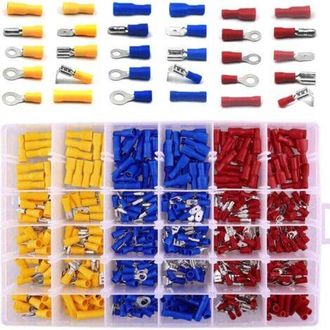 OEM 480 Piezas De Terminales El&eacute;ctricos Para Autom&oacute;viles: Redondos, Planos, Hembra, Macho, Con Ojal, Cil&iacute;ndricos Y Otros Tipos De Crimpado