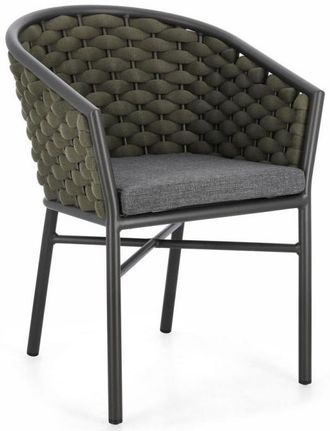 BIZZOTTO Premium Outdoor Stuhl Margalida mit Armlehnen - Anthrazit/Grün