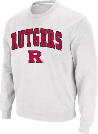Colosseum Mens Colosseum White Rutgers Scarlet Knights Arch & Logo Crew Neck Sweatshirt at Nordstrom, Size Xxx-Large