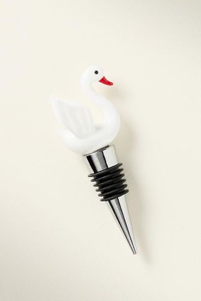 Anthropologie Swan Pond Life Bottle Stopper