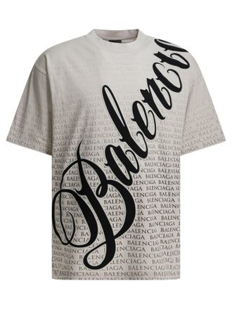 Balenciaga Big B Camiseta Con Cuello Redondo