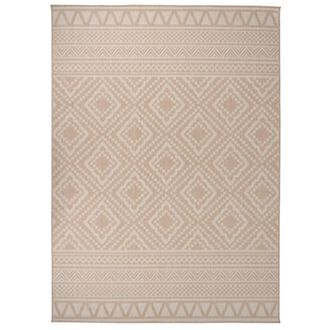 vidaXL Alfombra De Exterior De Tejido Plano Rayas Marrones 200x280 Cm Vidaxl