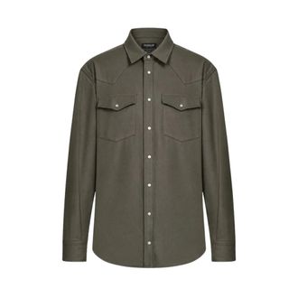Dondup Camicia in lana - - Shirts - Uomo - Marrone - M