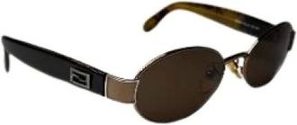 Fendi Pre-owned Accessories, female, Black, Size: ONE SIZE Pre-owned Metal Sunglasses