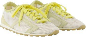 Jacquemus Womens Les Tennis - Jacquemus Leather Yellow Lambskin Shoes Sneakers