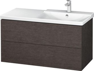 Duravit Duravit L-cube Mueble De Pared 1020mm, Profundidad 481, 2 Cajones, Apto Para P3 Comfort Art&iacute;culo 233410, Lavabo A La Derecha, Color: Roble Oscuro Cepi