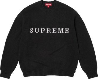 SUPREME FW25 Contrast Logo Sweater Black SUP-FW25-156-BLK