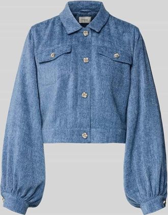 Gestuz Blazer mit Knopfleiste Modell vally in Jeansblau, Gr&ouml;&szlig;e 34