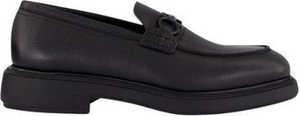 Ferragamo Gancini Bit Loafers - Heren - Loafers - Zwart - 39 EU - Leer - Schoenen