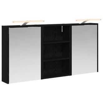 vidaXL Juego De Muebles De Ba&ntilde;o Con Estante 3 Pcs 126 X 16 X 62.5 Cm Vidaxl