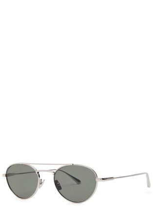 Saint Laurent Round-frame Metal Sunglasses - Silver - One Size