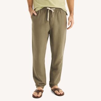 Nautica Mens Linen Drawstring Pant