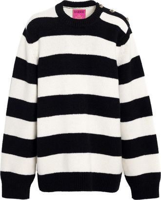 Barrie striped intarsia-knit jumper - women - Cashmere/Virgin Wool/Silk - L - Black