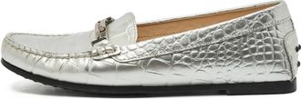 Tod's Mocassini con logo - Argento