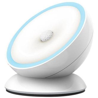 OEM Luz Nocturna Con Sensor De Movimiento Y Base Giratoria, Ideal Para Uso En Interiores Como Ba&ntilde;os, Pasillos, Camarotes De Cruceros Y M&aacute;s (blanca). - Cre