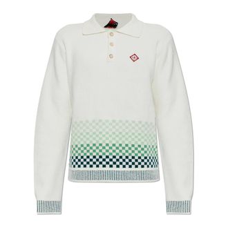 Casablanca Polo Manica Lunga - - Tops - Uomo - Bianco - L