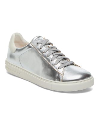 Birkenstock Womens Bend Low Trainers in Silver Leather - Size UK 5.5