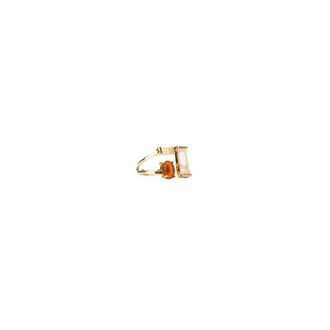 Aliita Geometric Three-Stone Ring - female - ALIITA - Rings - Yellow - 54 MM - Accessories