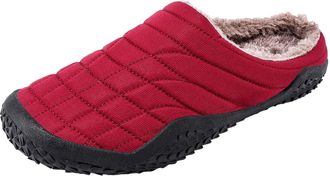 Generic Mens Slip-On Slippers Comfy Handmade Stitch Microsuede Slip-On House Shoes Comfy House Shoes Soft Ankle with Anti-Slip with Faux Indoor Outdoor Comfor