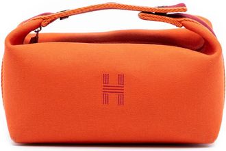 Herm&egrave;s Pre-owned Hermes Small Toile Bride A Brac Case HSPT8RA16C2NVU22